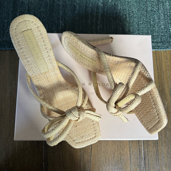 Loeffler Randall Shoes - Loeffler Randal Margi Bow Raffia sandal heels